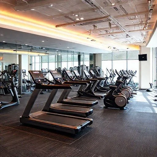 A vast, empty, futuristic training arena or architectural space. The environment is minimalist yet grand, bathed in ambient, soft, cool-toned light with subtle golden accents. The expansive scale and clean design evoke a sense of limitless possibility, aspiration, and a vision for the future of human achievement. Focus on architectural grandeur and a sense of calm, inspiring space.